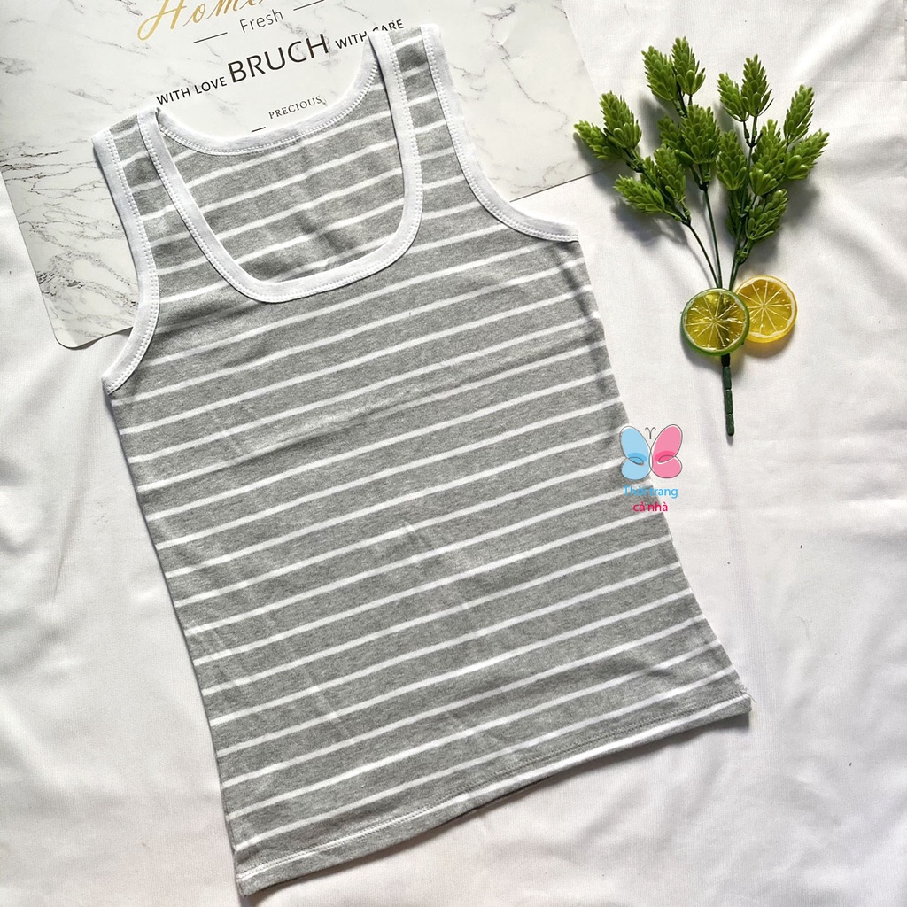Áo sát nách thun Borip sọc SIZE ĐẠI 52kg đến 58kg - cho nữ - tuổi Teen - DÁNG ÔM - DAISATNACH