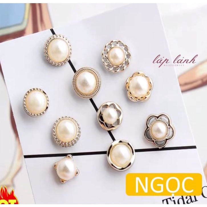 Set 10 khuy cài áo nhiều mẫu sang trọng và xinh đẹp
