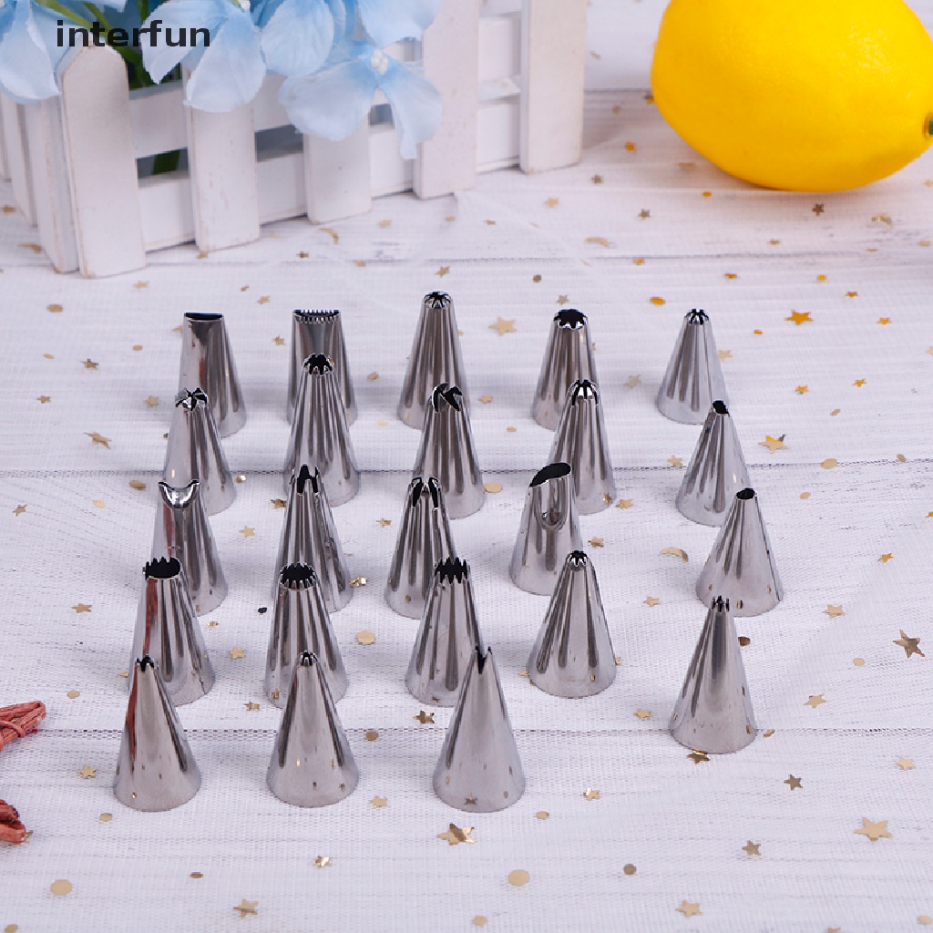 Set 24 / 36 / 48 Dụng Cụ Trang Trí Bánh Kem Bằng Inox Chuyên Dụng
