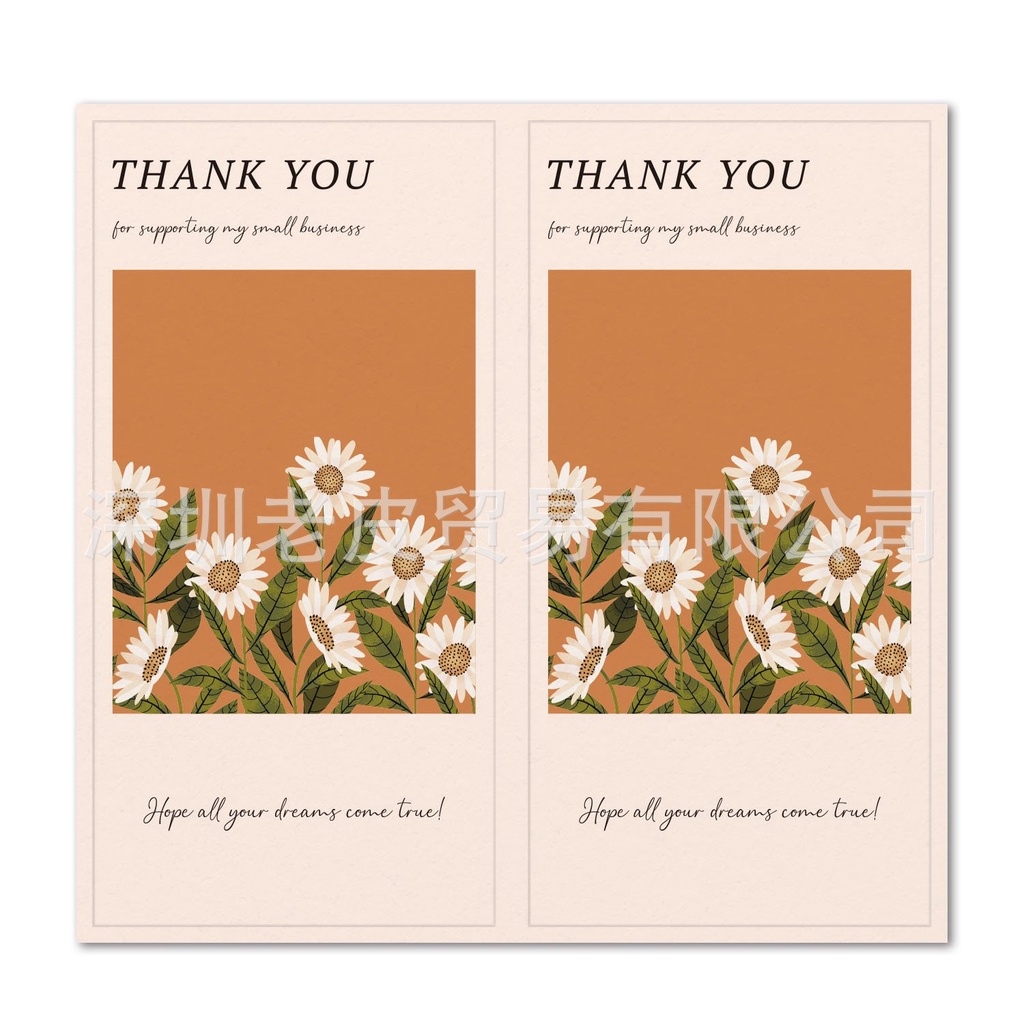 Bộ 50 tem decal dán hộp niêm phong hình hoa vintage TE05, sticker cám ơn dán hộp túi bao bì đóng hàng