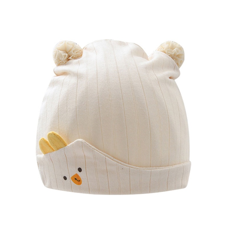 Mũ Trùm Đầu Vải Cotton Mềm Mại Dành Cho Bé Sơ Sinh 0-6 Tháng Tuổi