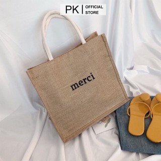 Túi cói merci đa năng pk15 🌸freeship🌸túi cói đi biển, đi chơi, đi chợ - pk's house