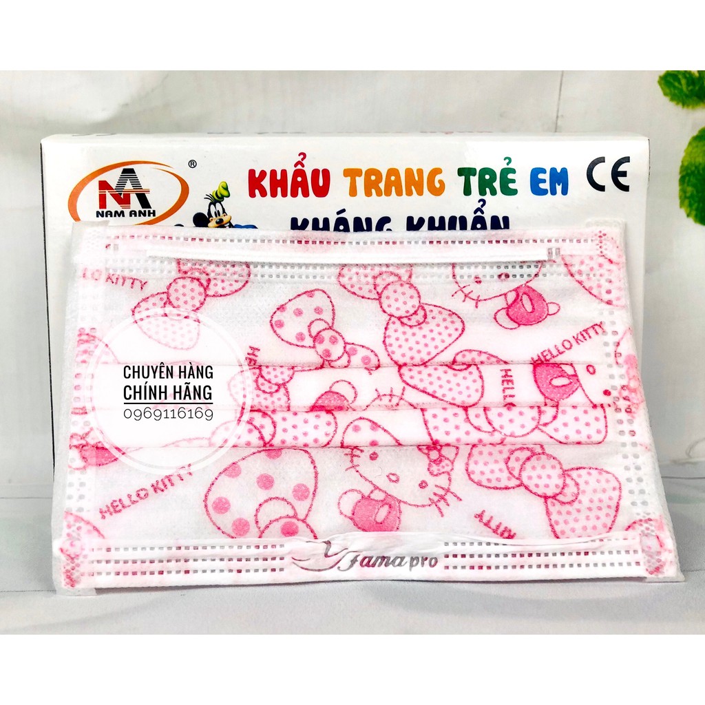 (Hàng Chính Hãng Cty Nam Anh) Khẩu Trang Em Bé Nam Anh 4 Lớp Kháng Khuẩn 50 cái/ hộp - Khẩu Trang Famapro