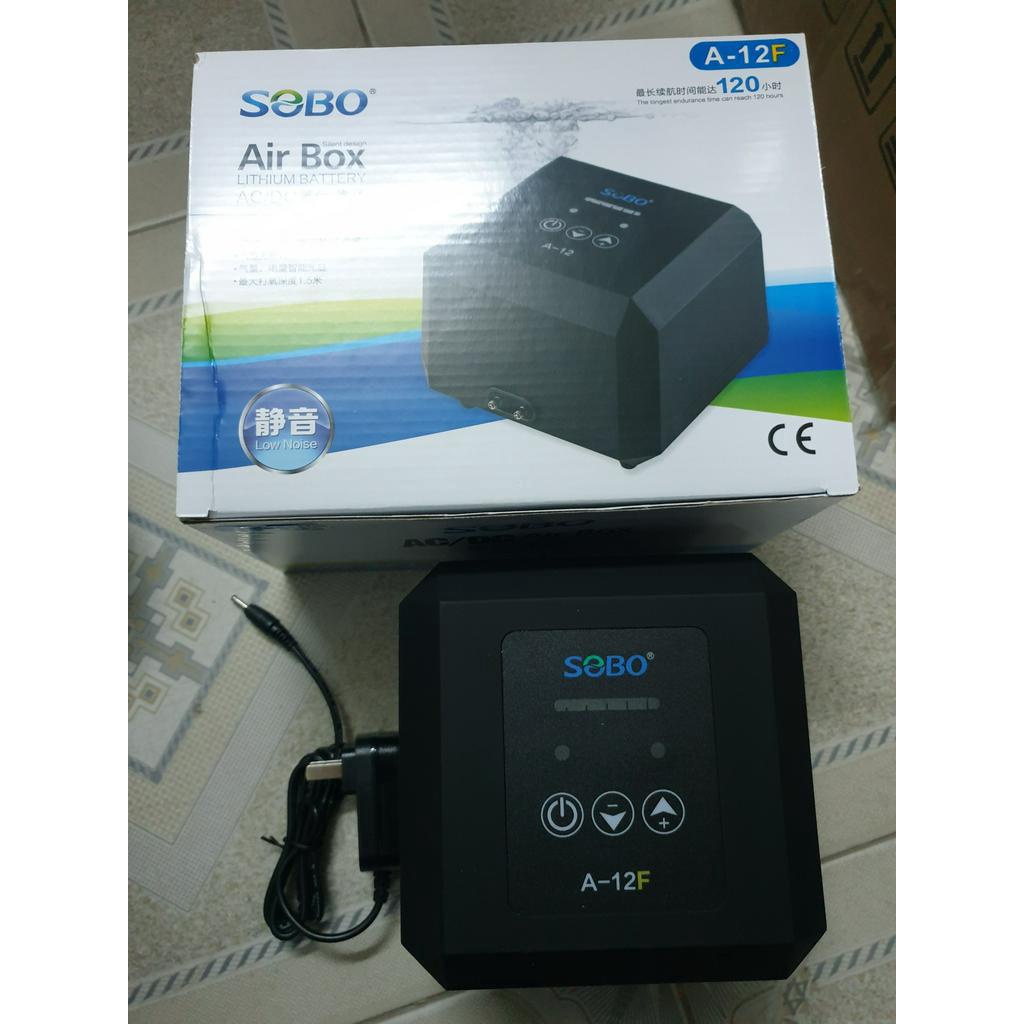 Oxy Tích Điện Siêu Êm 2 Vòi Sobo A-12F  - Máy Sủi Oxy Cho Bể Cá