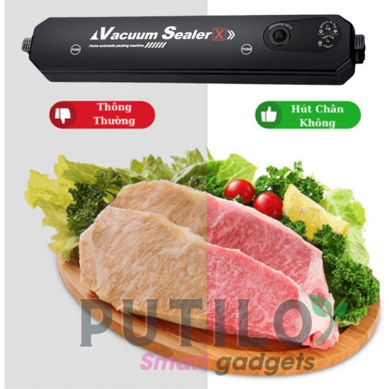 Máy hút chân không mini,máy hút chân không thực phẩm hàn miệng túi Vacuum Sealer (tặng 10 túi hút)