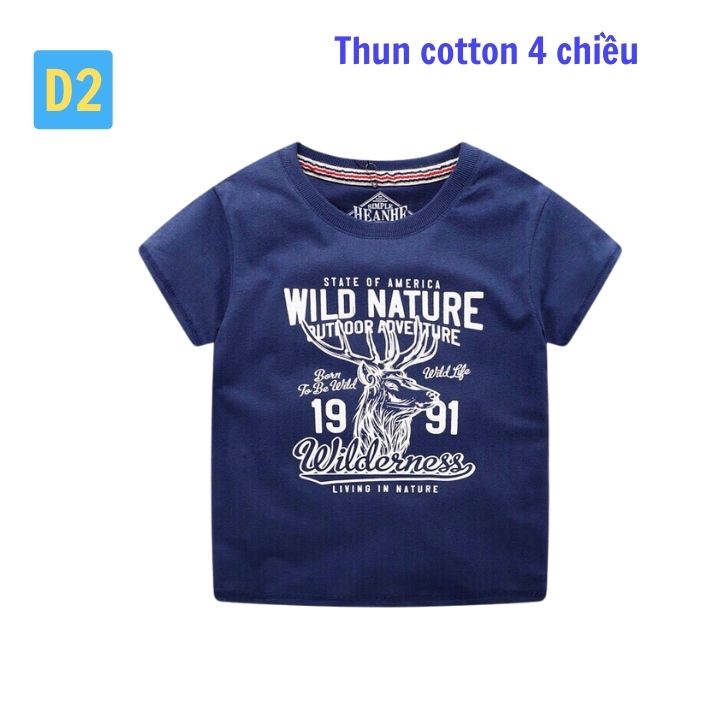 Áo thun bé trai size đại 23-43kg. Chất vải thun cotton, thấm hút mồ hôi - Tomchuakids
