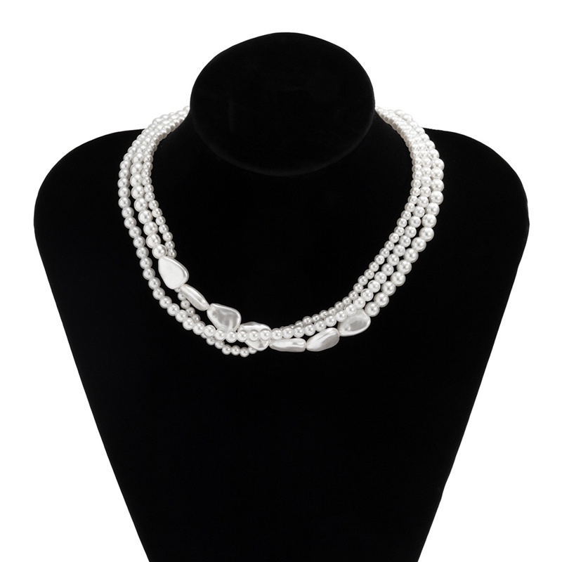 Vòng Cổ Choker 3 Lớp Đính Ngọc Trai Thanh Lịch Cổ Điển