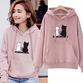 Áo Hoodie Dáng Rộng In Hình Cá Tính Thời Trang Dành Cho Nữ