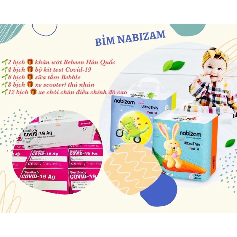 ⚡𝐐𝐔𝐀̀ 𝐓𝐀̣̆𝐍𝐆 𝐇𝐀̂́𝐏 𝐃𝐀̂̃𝐍⚡Tã NABIZAM, Bỉm NABIZAM HÀN QUỐC Dán/Quần Đủ Size S44/M40/L36/M32/L30/XL26/XXL22/3XL20