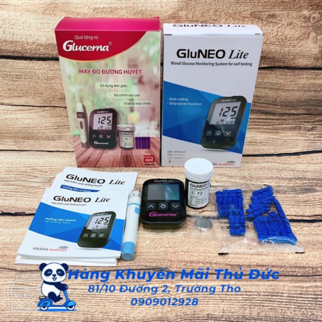 Máy đo đường huyết Gluneo Lite-KHÔNG KÈM QUE THỬ (Quà Km Glucerna)