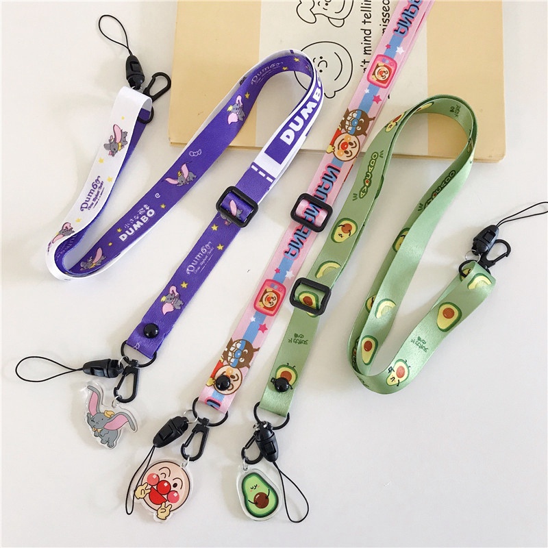 Dây đeo chéo họa tiết hoạt hình dễ thương gắn điện thoại