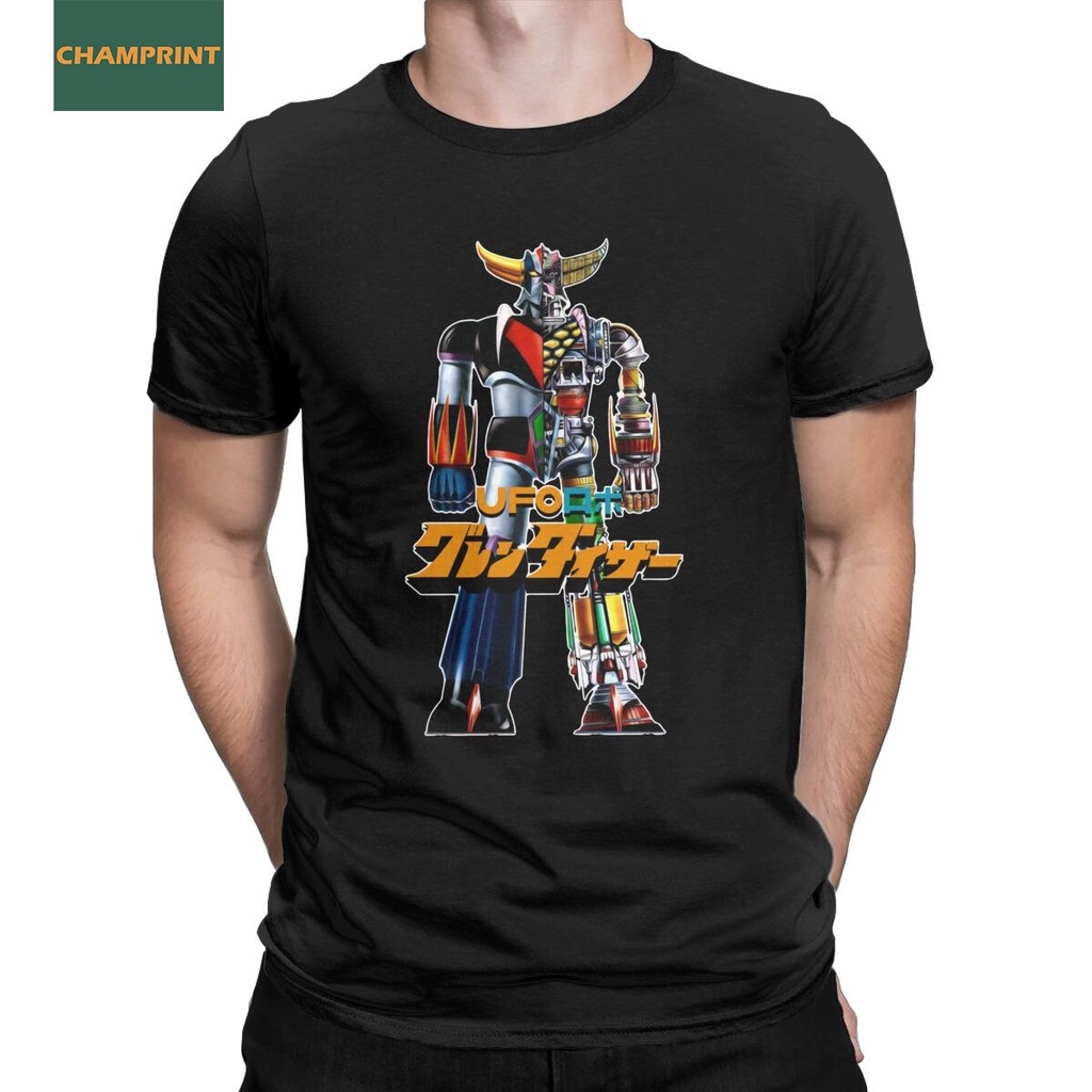 Áo Thun Nam Tay Ngắn In Hình Rô Bốt Grendizer Cá Tính 100% Cotton
