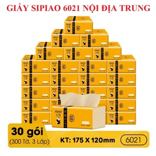 Thùng 30 gói giấy ăn sipiao 6021 loại 1