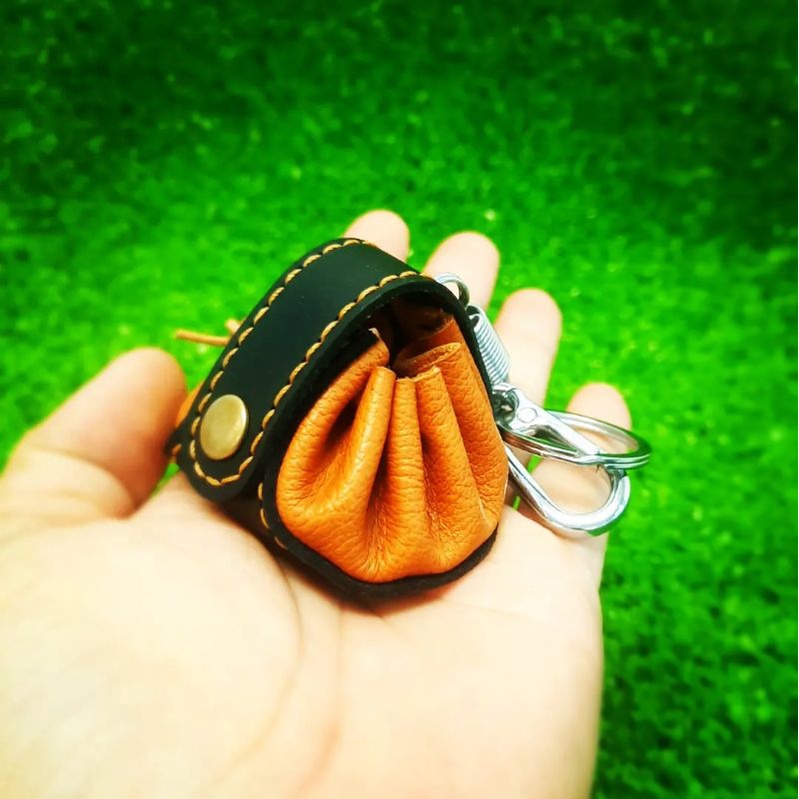 TÚI TÚM DÂY RÚT, MÓC KHÓA TRANG TRÍ, DA THẬT HANDMADE