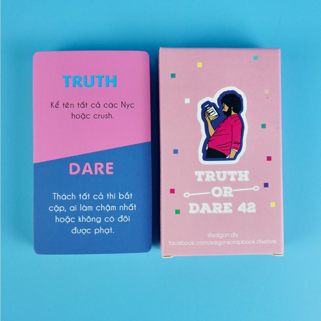 Bộ bài Thách Hay Thật Truth or Dare 42 lá Drinking game thử thách hay khi đi nhậu khuấy động tụ tập bạn bè