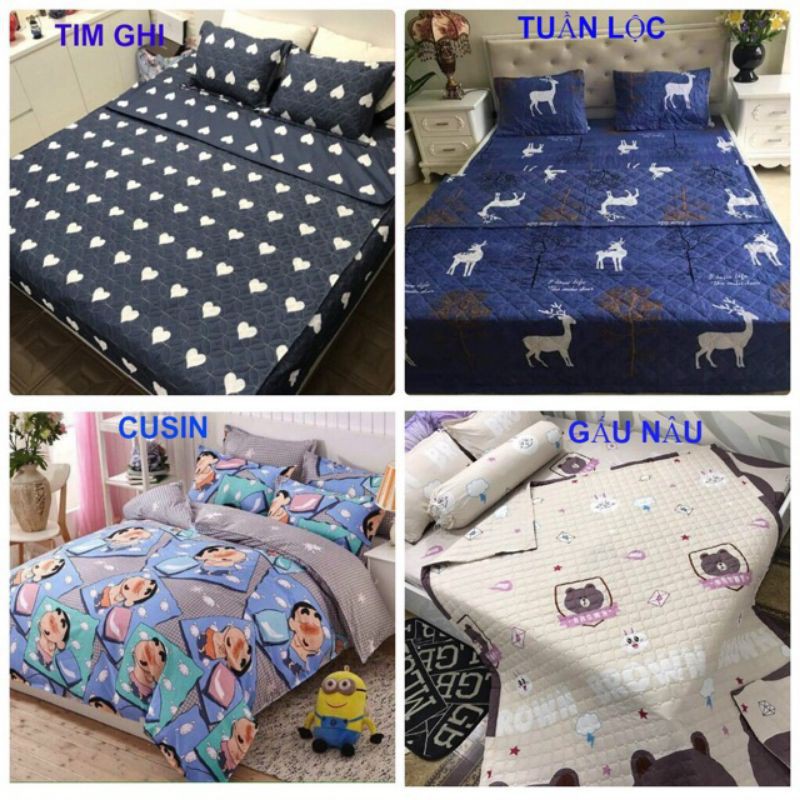 Ga chun vải poly cotton tặng vỏ gối