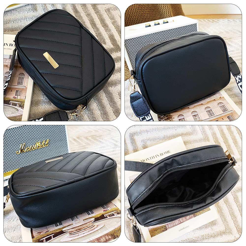 Túi Đeo Chéo Bằng Da PU Có Khóa Kéo Thời Trang