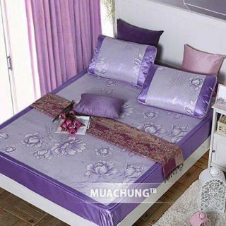 Chiếu lụa hoa 3D