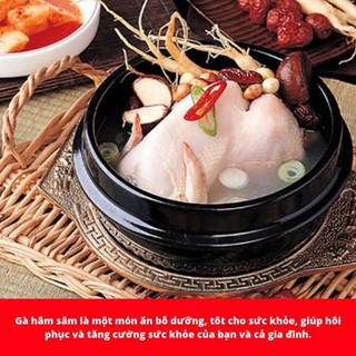 Nguyên liệu gà hầm sâm hàn quốc 100g ( nguyên liệu đã băm nhỏ). 삼계탕 재료