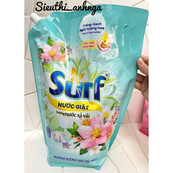 Nước Giặt Surf Túi 3,3Kg Hương Hoa Cỏ/Sương Mai