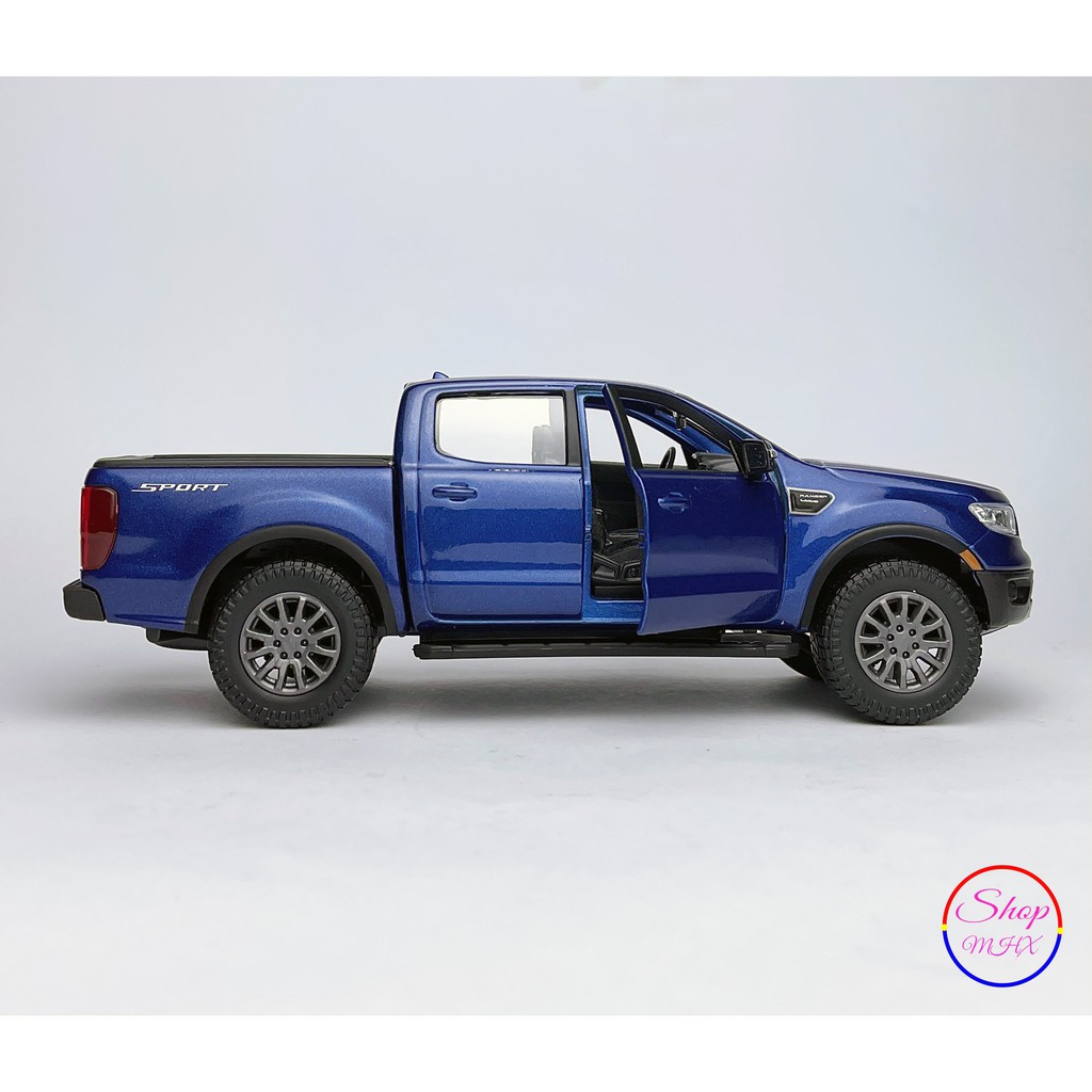 Xe mô hình bán tải Ford Ranger 2019 tỉ lệ 1:27 hãng Maisto Tặng kèm bộ biển số