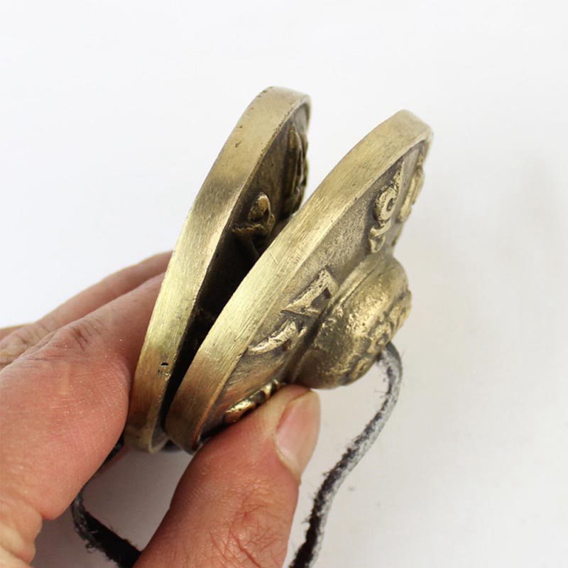 Chuông Cymbals Bằng Đồng Thau Phong Cách Phật Giáo Tây Tạng Thiền Tây Tạng