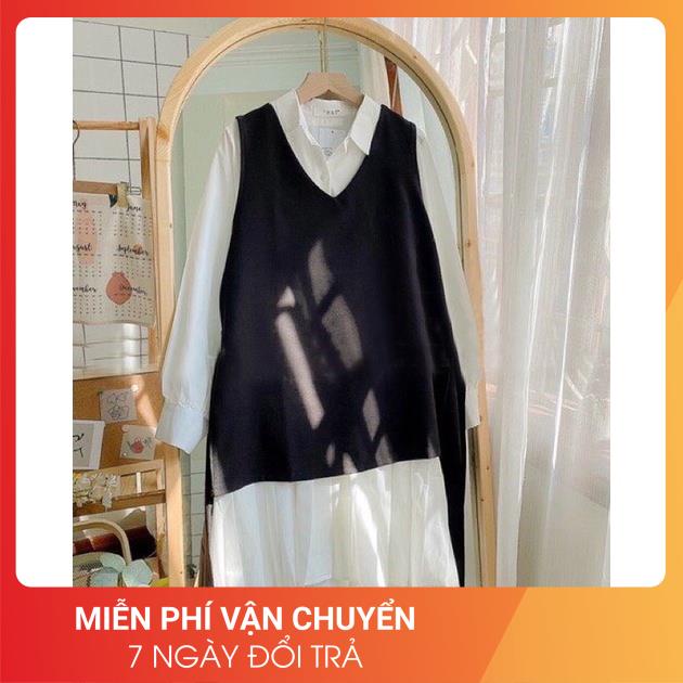 [Video/Ảnh thật] Set bộ váy vintage sơ mi 2 món 24APRIL 🌸 Sơ mi váy chất lụa hàn kèm đai 🌸Bộ đồ nữ váy vintage 🌸 | BigBuy360 - bigbuy360.vn