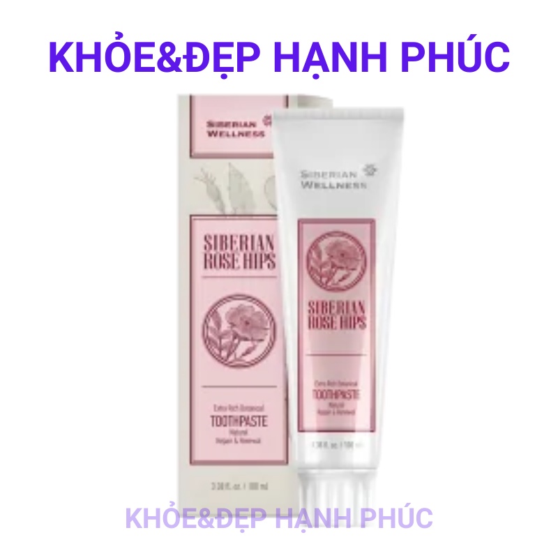 [Siêu Sale] Kem đánh răng thảo dược “Cây Tầm Xuân Siberi” phục hồi và tái tạo Siberian Rose Hips Extra – 100ml/hộp