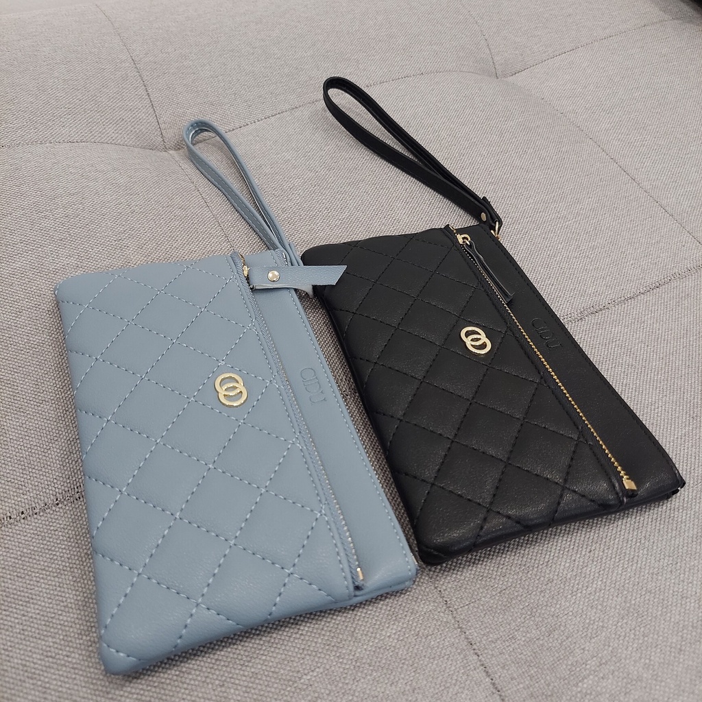 Ví Nữ Khóa Kéo Họa Tiết Hình Thoi Cidu Vn08