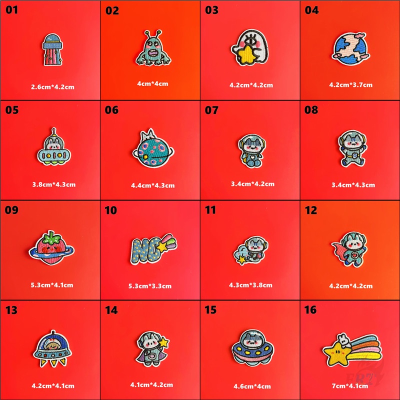 ☸ Sticker Ủi Thêu Hình Phi Hành Gia Hoạt Hình ☸ 1 Miếng Dán Ủi Lên Quần Áo Hình Động Vật
