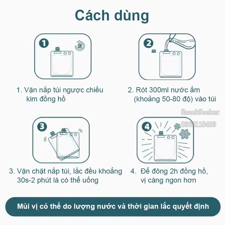 [FREESHIP 50K] Trà Sữa Lắc dạng túi SHAKE MILK TEA Siêu Ngon - Túi 20gr - Đồ ăn vặt Trung Quốc - Snackseeker