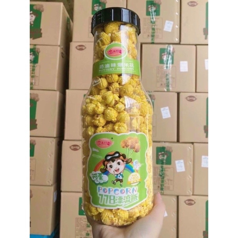 1 chai bắp nổ rang bơ Hongkong chai mini 210g