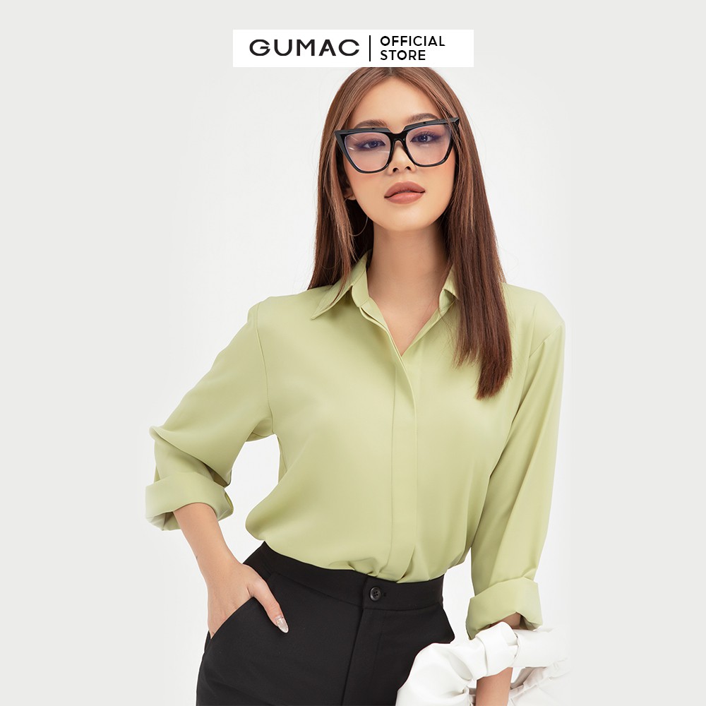 [Mã WABRGUSBD2 giảm 10% tối đa 50k đơn từ 250k] Áo sơ mi nữ tay dài GUMAC đồ công sở đủ màu, đủ size AB405 | BigBuy360 - bigbuy360.vn