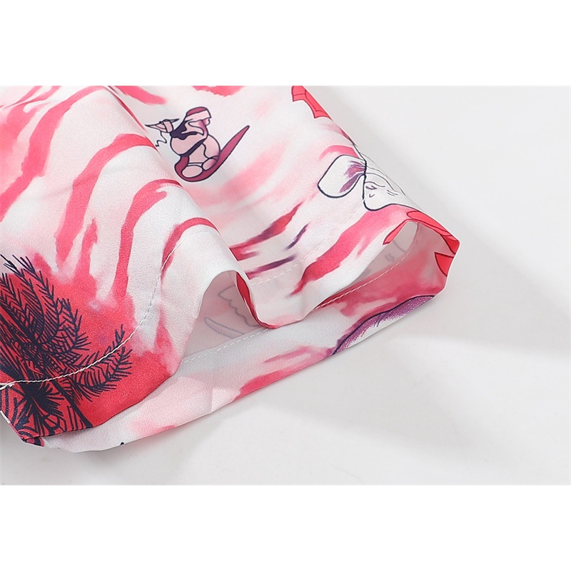 Am * &amp; IRI - Áo Sơ Mi Ngắn Tay In Hình Phong Cảnh Thời Trang