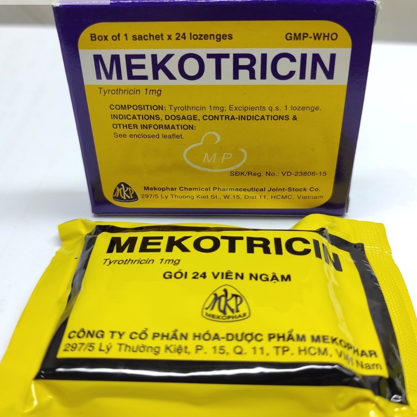 VIÊN NGẬM MEKOTRICIN - Hộp 24 viên
