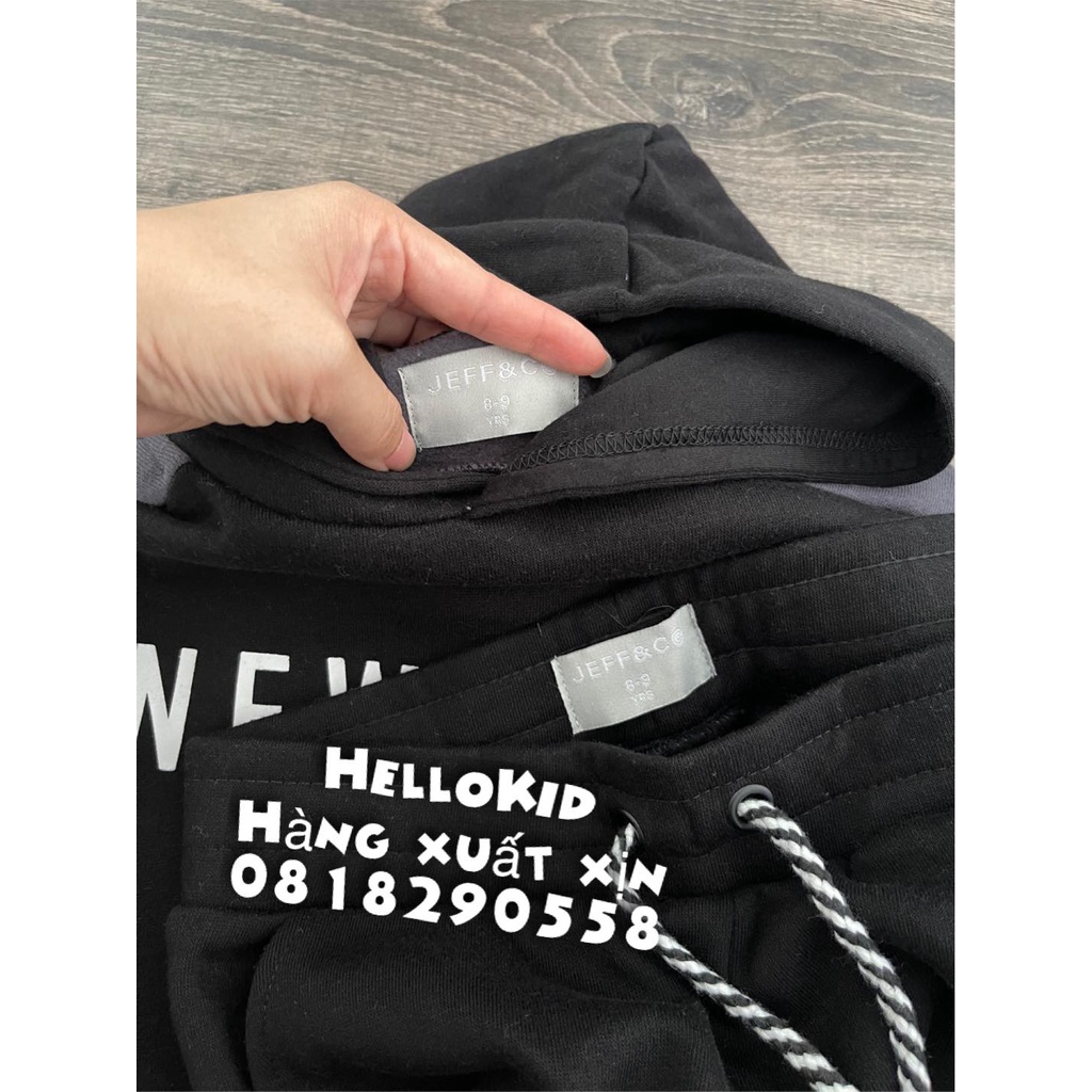 B392 - Bộ hoodie kèm jogger newyork bé trai &amp; bé gái