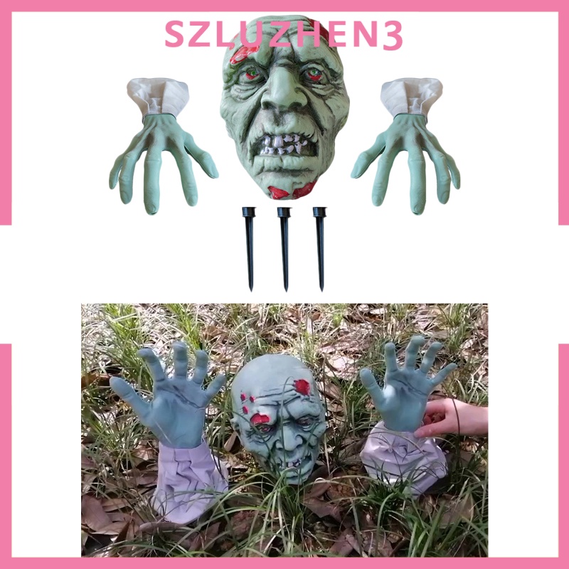 [SmartHome ] Scary Garden Zombie Decoration Horrible Outdoor Lawn Severed Spooky Ornament