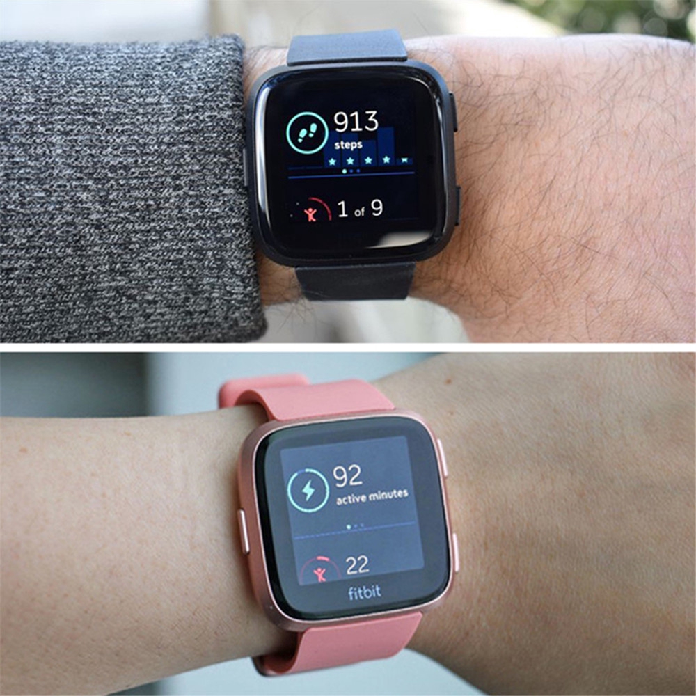 Dây đeo bằng silicon màu trơn thay thế tiện dụng cho Fitbit Versa Lite Versa 2