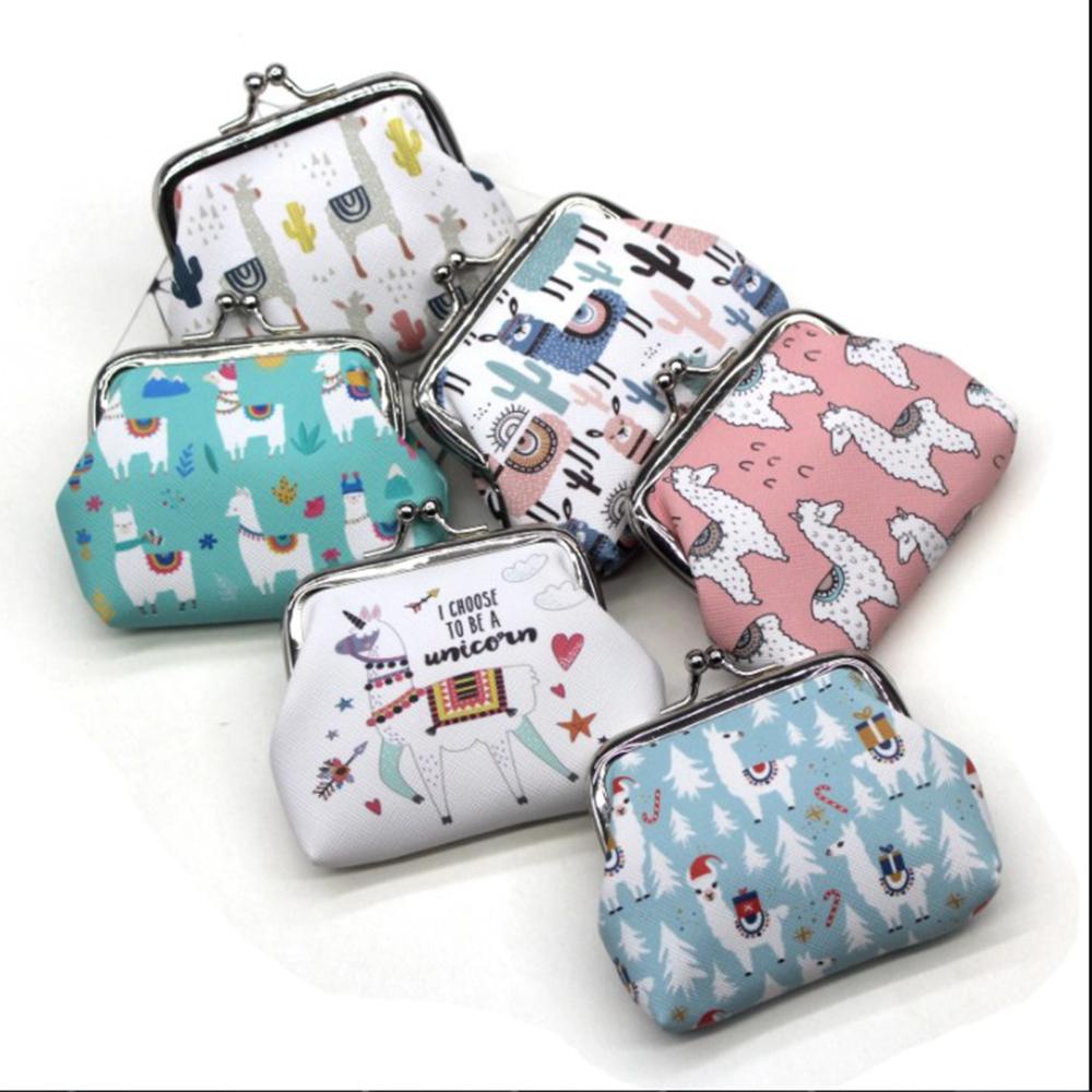 1 Ví Mini Đựng Tiền Xu Tạo Hình Lạc Đà Alpaca Dễ Thương