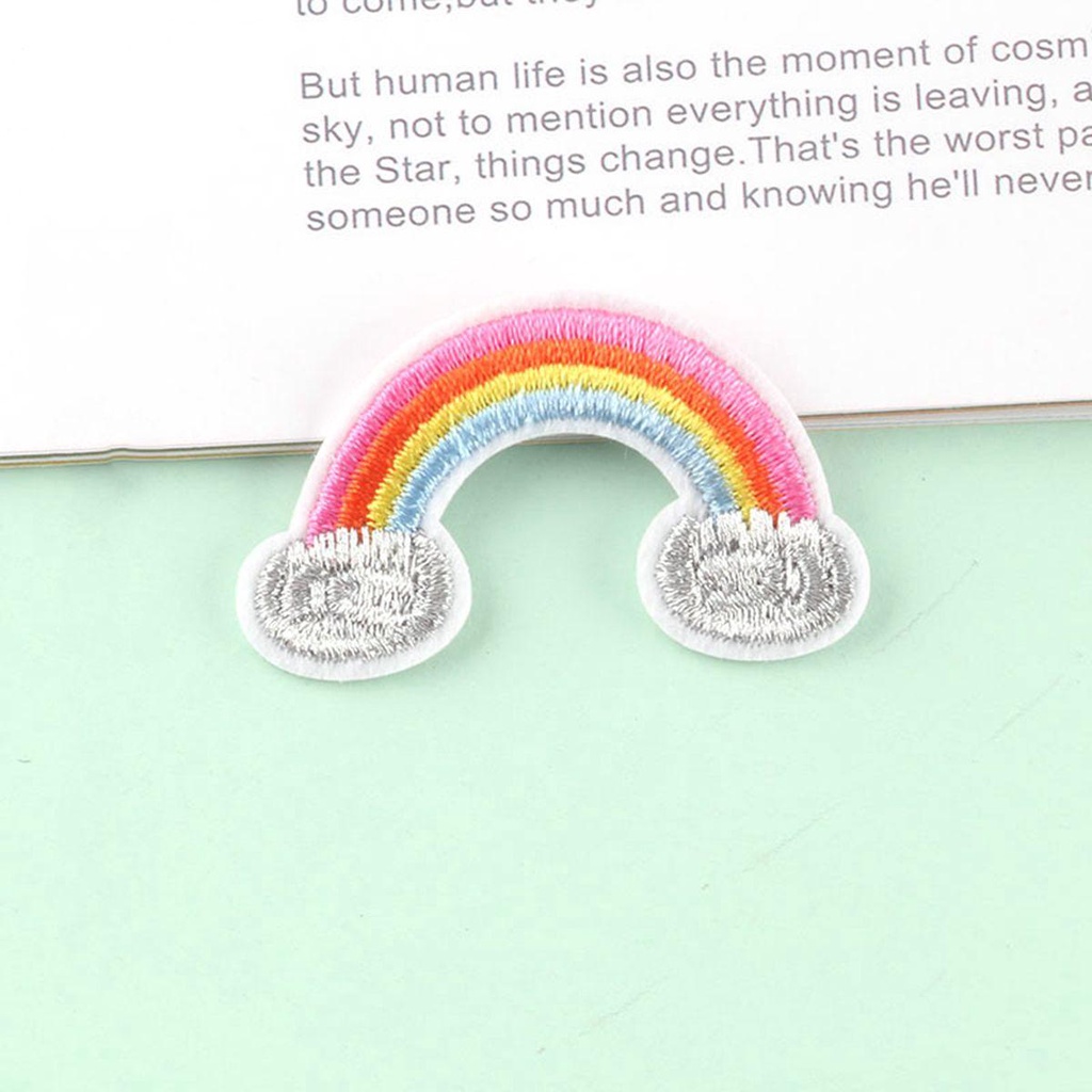 JARRED Sticker Ủi Thêu Hình Bánh Quy Cầu Vồng