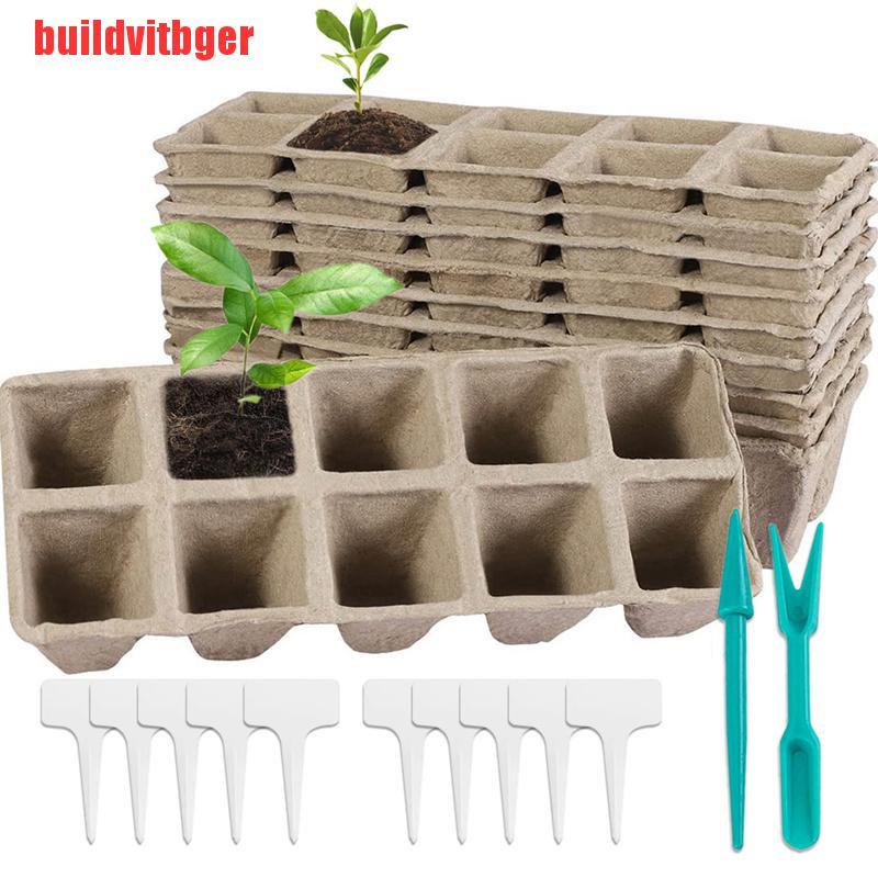 {buildvitbger}10PCS Paper Pots Plant Starters Seedling Herb Seedling Cup Kit Eco-Friendly Home HGA