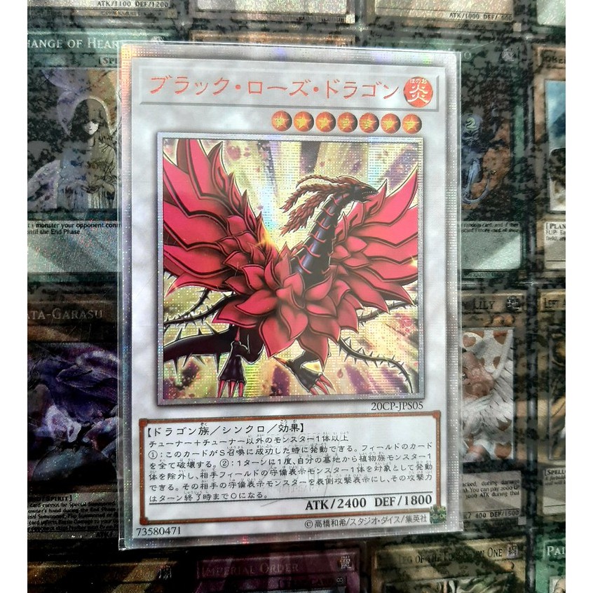 THẺ BÀI YUGIOH CUSTOM Black Rose Dragon 20CP-JPS05 20TH Secret