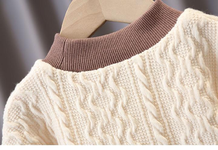 Áo sweater dệt kim dày dặn ấm áp kiểu Hàn Quốc thời trang cho bé