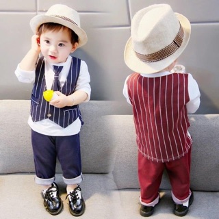 Set bộ công tử dài tay cho bé trai