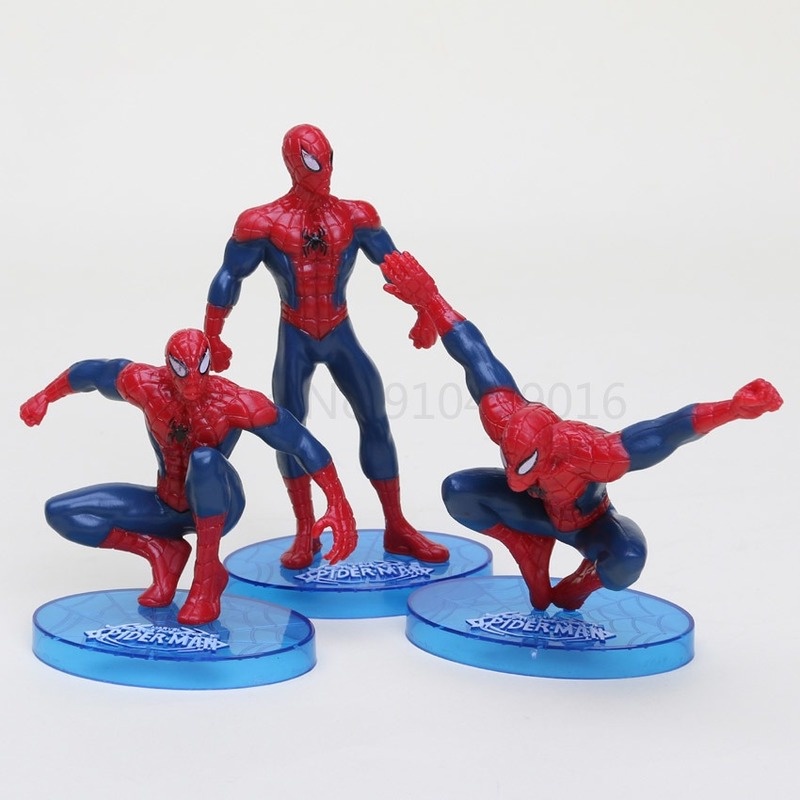 Set 7 Mô Hình Các Nhân Vật Siêu Anh Hùng Marvel Trang Trí Bánh Kem