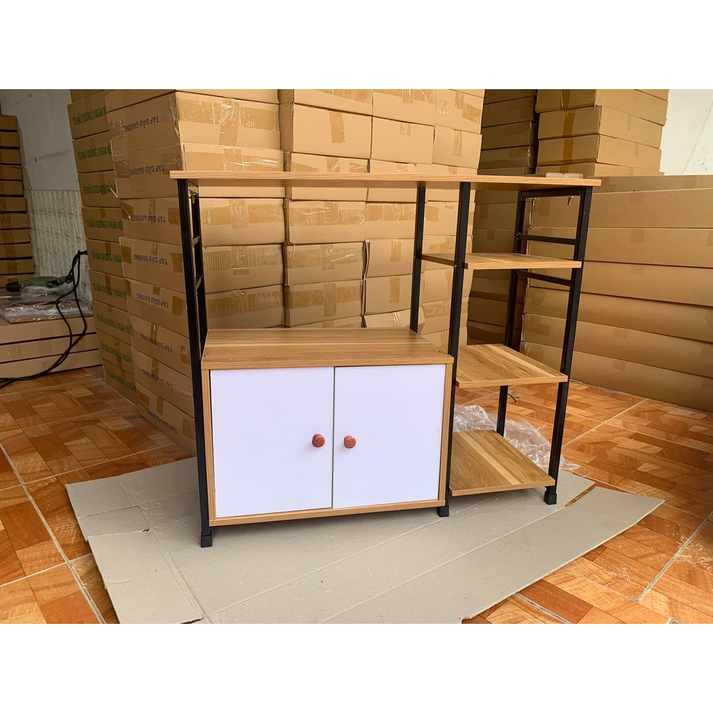 Kệ lò vi sóng, Kệ bếp để Lò Nướng Đồ Dùng Nhà Bếp Đa Năng chất liệu gỗ MDF 70*78*30