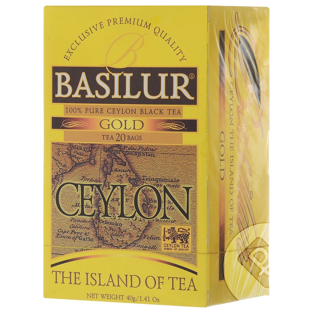 Trà Basilur Golden uống hàng ngày hoặc làm quà tặng – Hộp đựng trà 50g