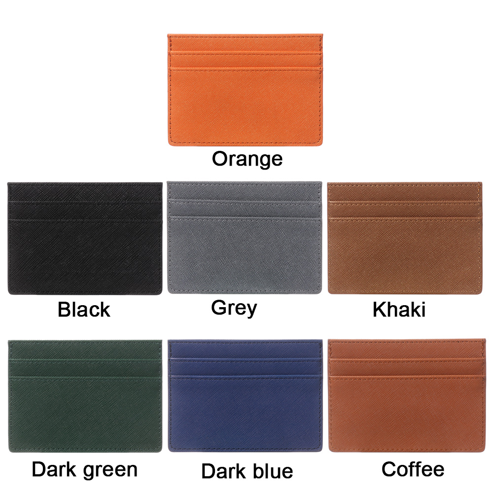 Ví da đựng thẻ phong cách doanh nhân hai mặt nhiều màu tùy chọn