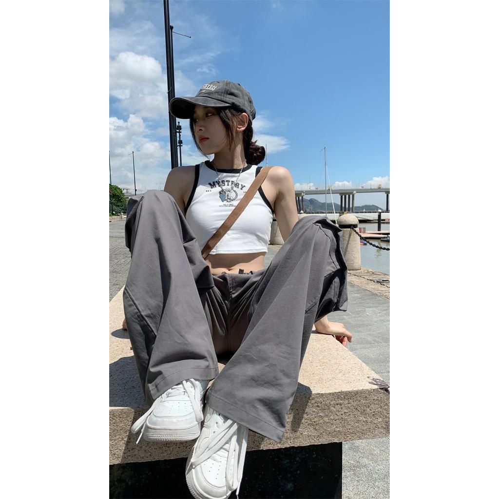 Quần Yếm Ống Rộng Phối Túi Lớn Thời Trang Mùa Hè 62116