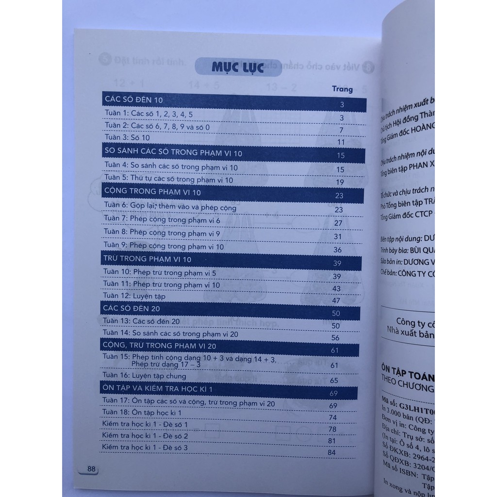 Sách  - Ôn tập toán 1 (tập 1+2) chương trình mới – NXB Giáo dục – Nguyễn Đức Mạnh